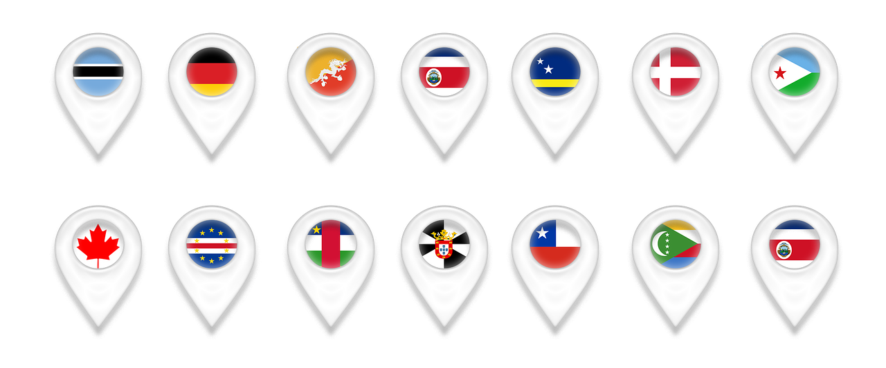 Žemėlapis, Žemėlapiai, Geografinė Padėtis, Pin, Botsvana, Vokietija, Butanas, Kosta Rika, Curacao, Kanada