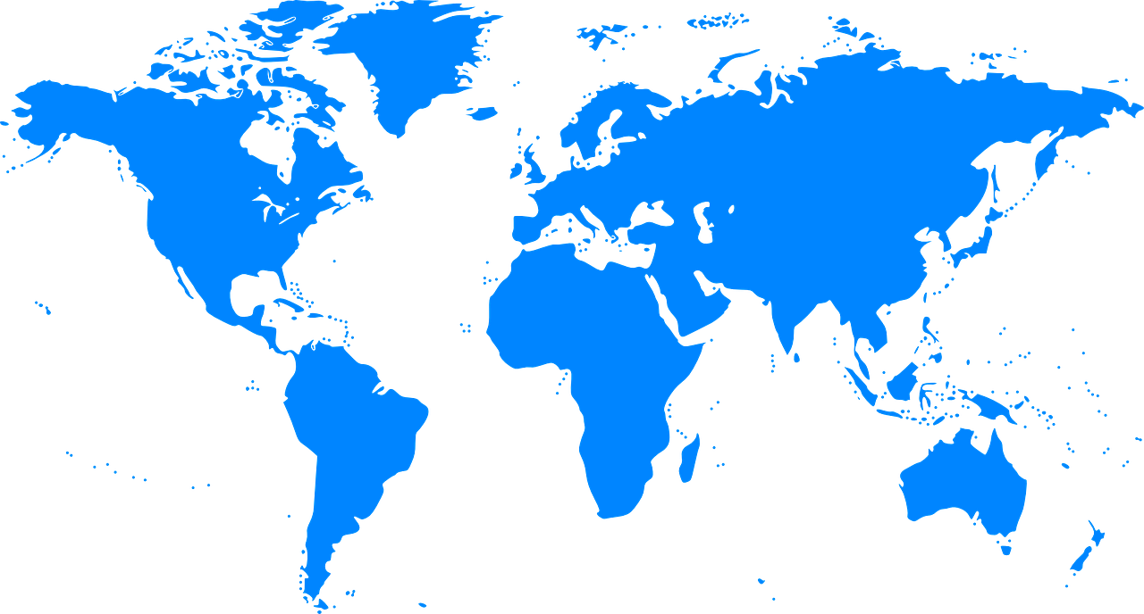 Žemėlapis, Pasaulis, Žemė, Žemynai, Mėlynas, Nemokama Vektorinė Grafika, Nemokamos Nuotraukos,  Nemokama Licenzija