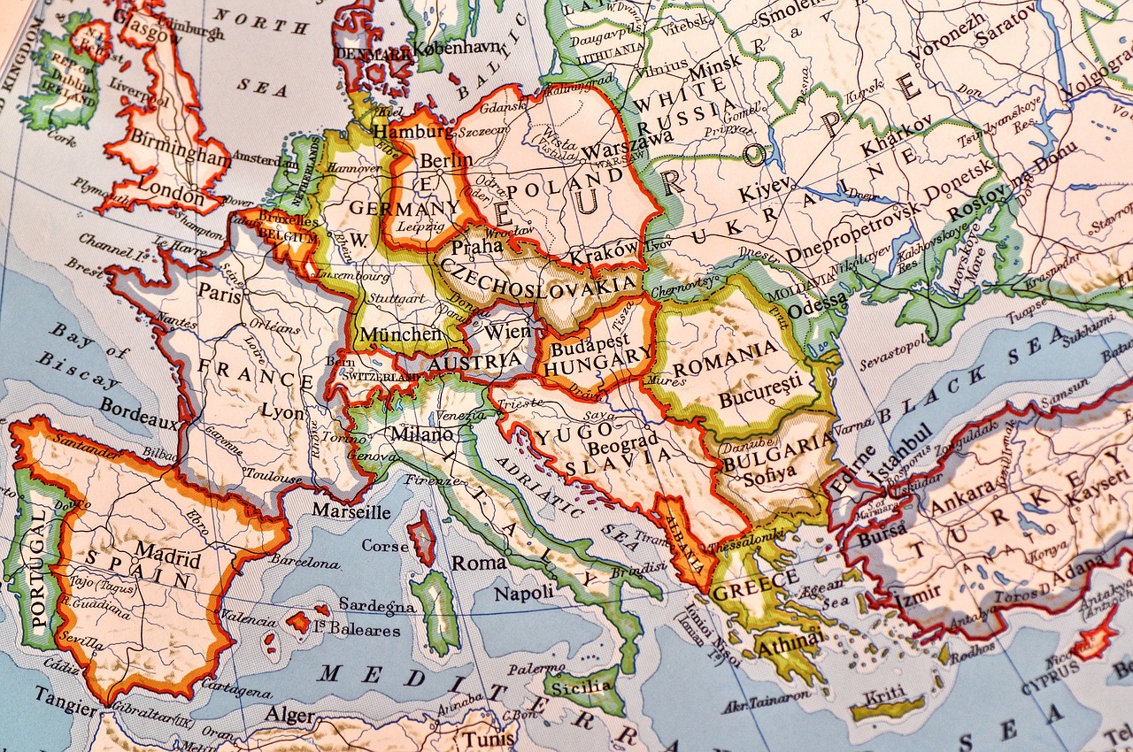 Žemėlapis,  Europa,  Gaublys,  Šalys,  Narės,  Tautos,  Geografija,  Žemyno,  Sienų,  Sostinės