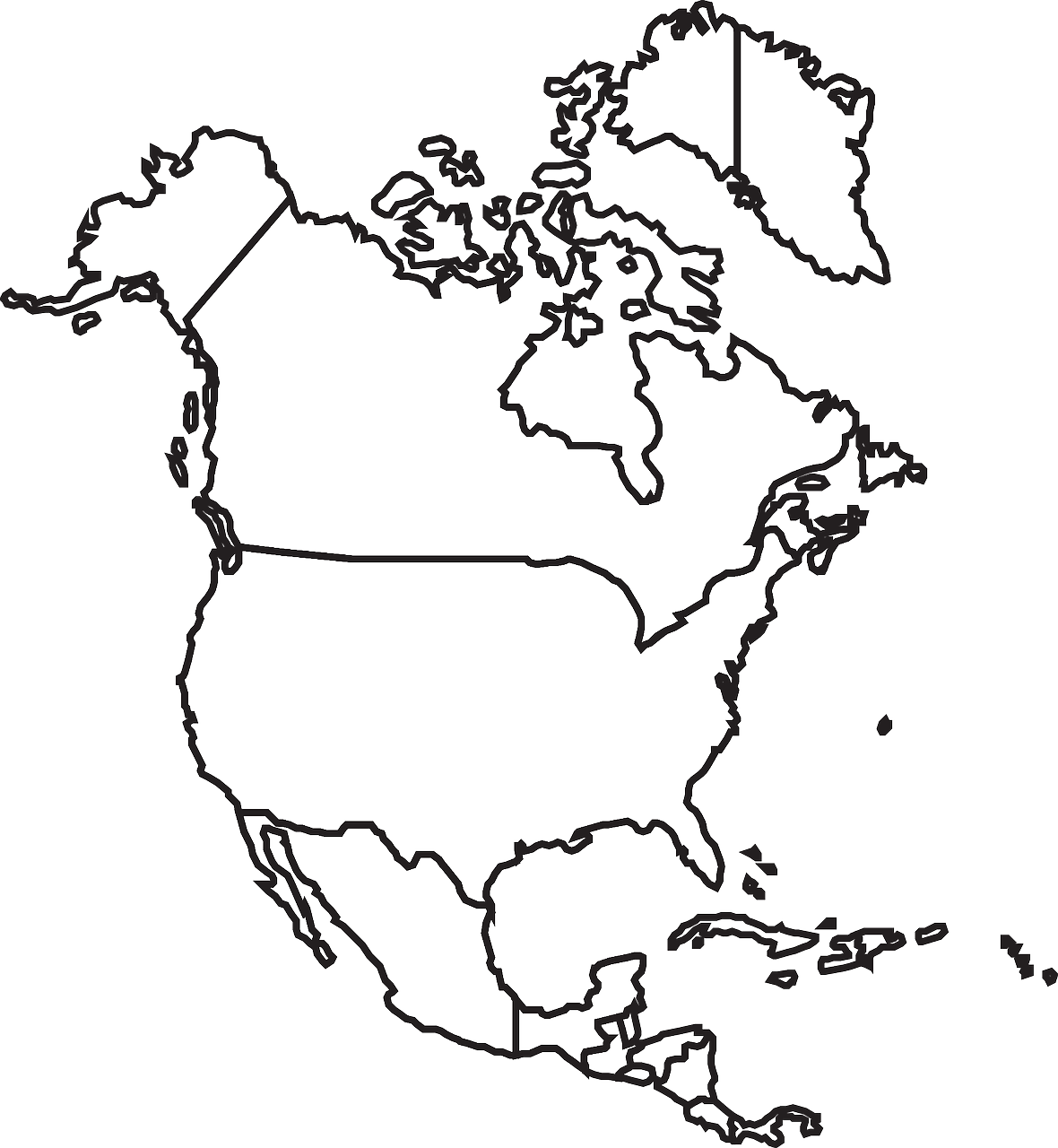 Žemėlapis, Šiaurė, Amerikietis, Kanada, Usa, Meksika, United, Valstijos, Nemokama Vektorinė Grafika, Nemokamos Nuotraukos