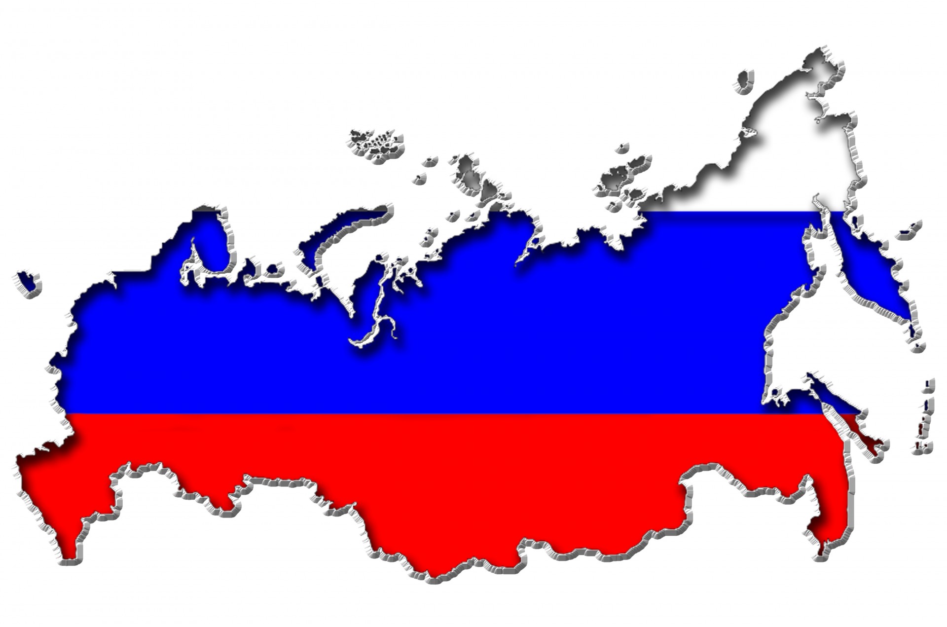 Rusija,  Žemėlapis,  3D,  Vėliava,  Trys,  Rusų,  Izoliuotas,  Kontūrai,  Valstybė,  Nacionalinis