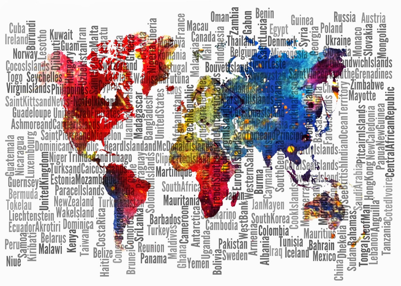 Pasaulio Žemėlapis, Pasaulis, Dalys, Akvarelė, Šalyse, Nemokamos Nuotraukos,  Nemokama Licenzija