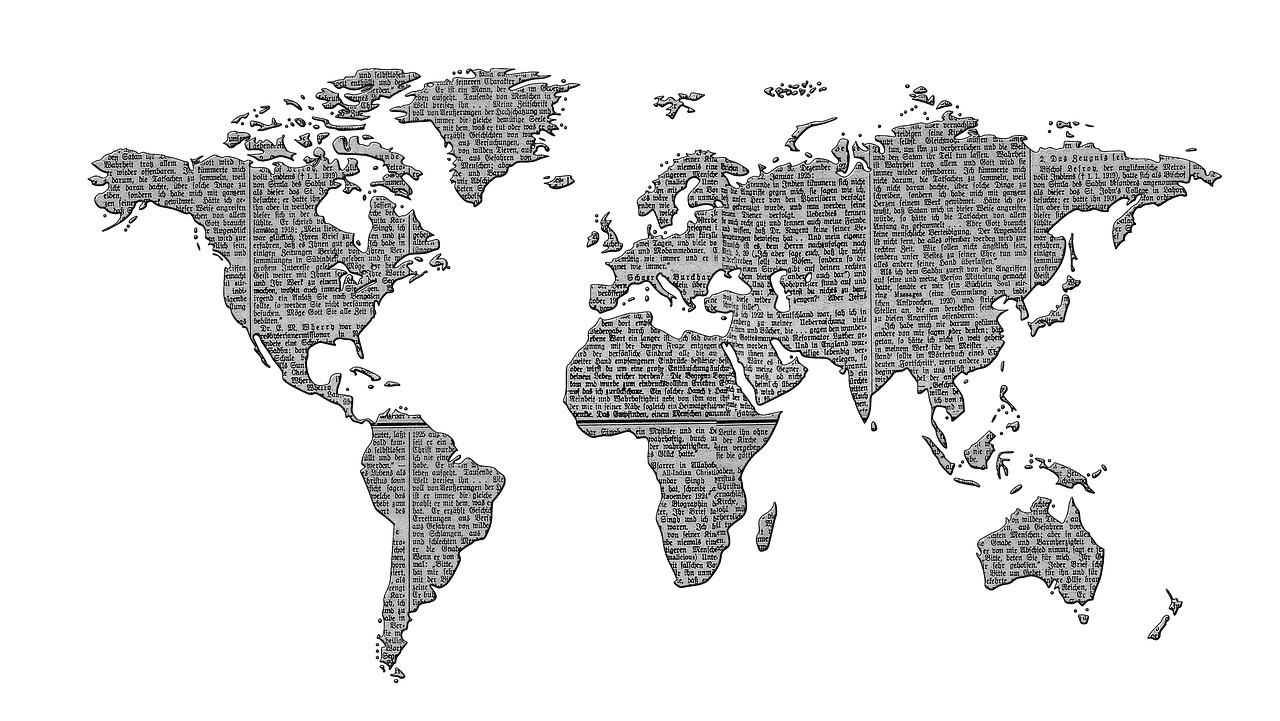 Pasaulio Žemėlapis,  Laikraštis,  Žinios,  Paspauskite,  Informacijos,  Priemonės,  Interneto,  Skleisti,  Globalalisierung,  Keistis Informacija