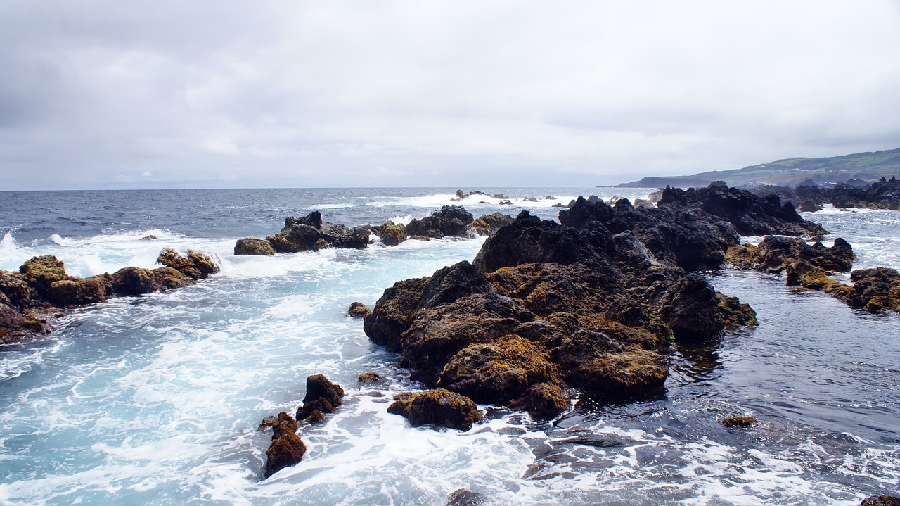 Azores, Beira Mar, Mar, Akmenys, Akmenys, Vasara, Atostogos, Vandenynas, Nemokamos Nuotraukos,  Nemokama Licenzija