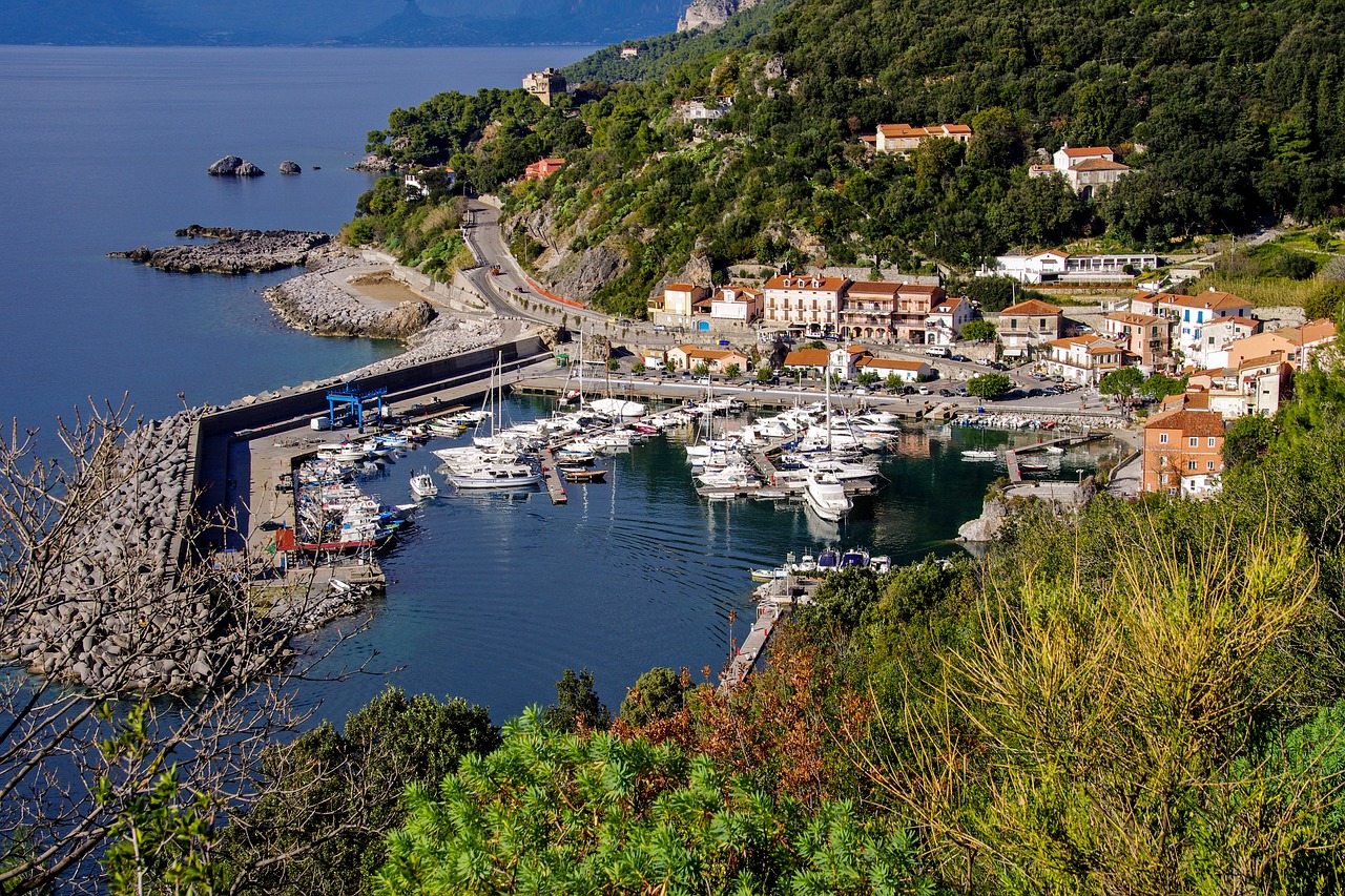 Maratėja, Porto Di Maratea, Marina Di Maratea, Basilicata, Italy, Kraštovaizdis, Jūra, Mėlynas, Porto, Marina