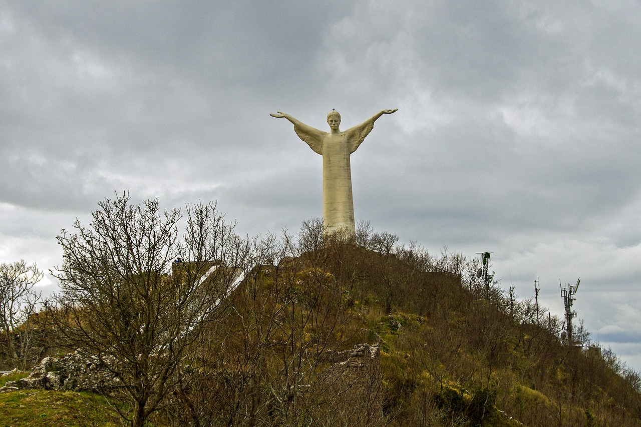 Maratėja, Basilicata, Italy, Milžiniška Statula, Christ Maratea, Atpirkėjo Statula, Christo Palaiminimas, Nemokamos Nuotraukos,  Nemokama Licenzija