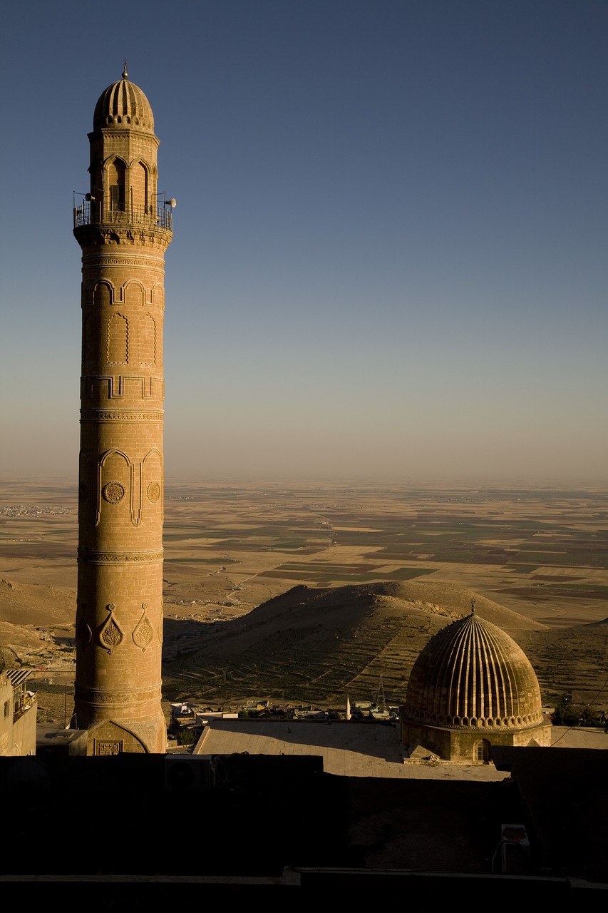 Mardin,  Turkija,  Kraštovaizdis,  Mesopotamijoje,  Architektūra,  Didžioji Mečetė,  Kad Minaretai,  Miestas,  Kupolas,  Tikėjimas
