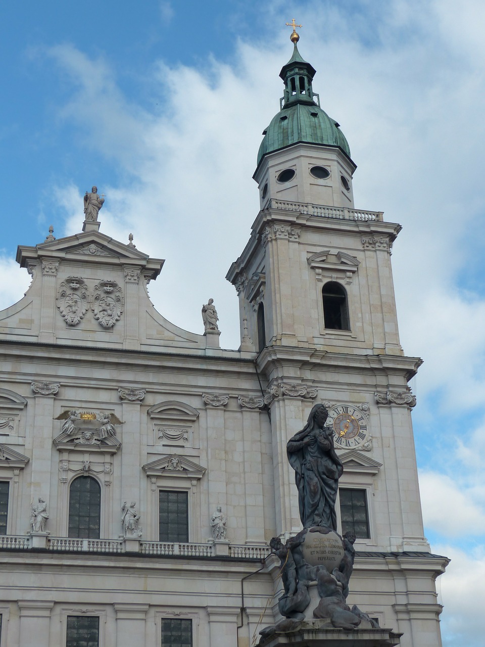 Marian Column, Ramstis, Figūra, Wolfgang Hagenauer, Johann Baptist Hagenauer, Švino Simbolis, Gaublys, Baisus, Statula, Maria Immaculata