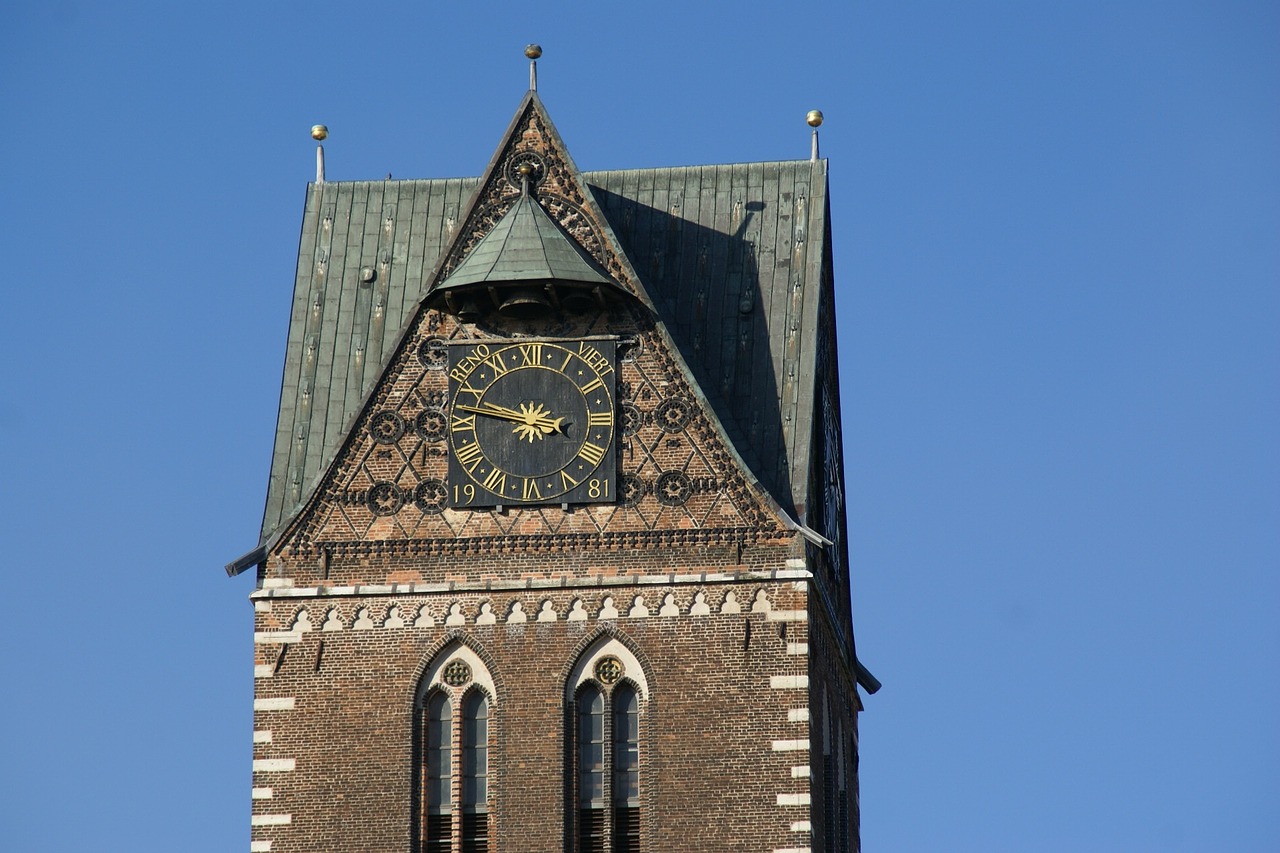 Marienkirche, Wismar, Bokštas, Laikrodis, St Mary, Bažnyčia, Vokietija, Laikas, Bokštas, Spire