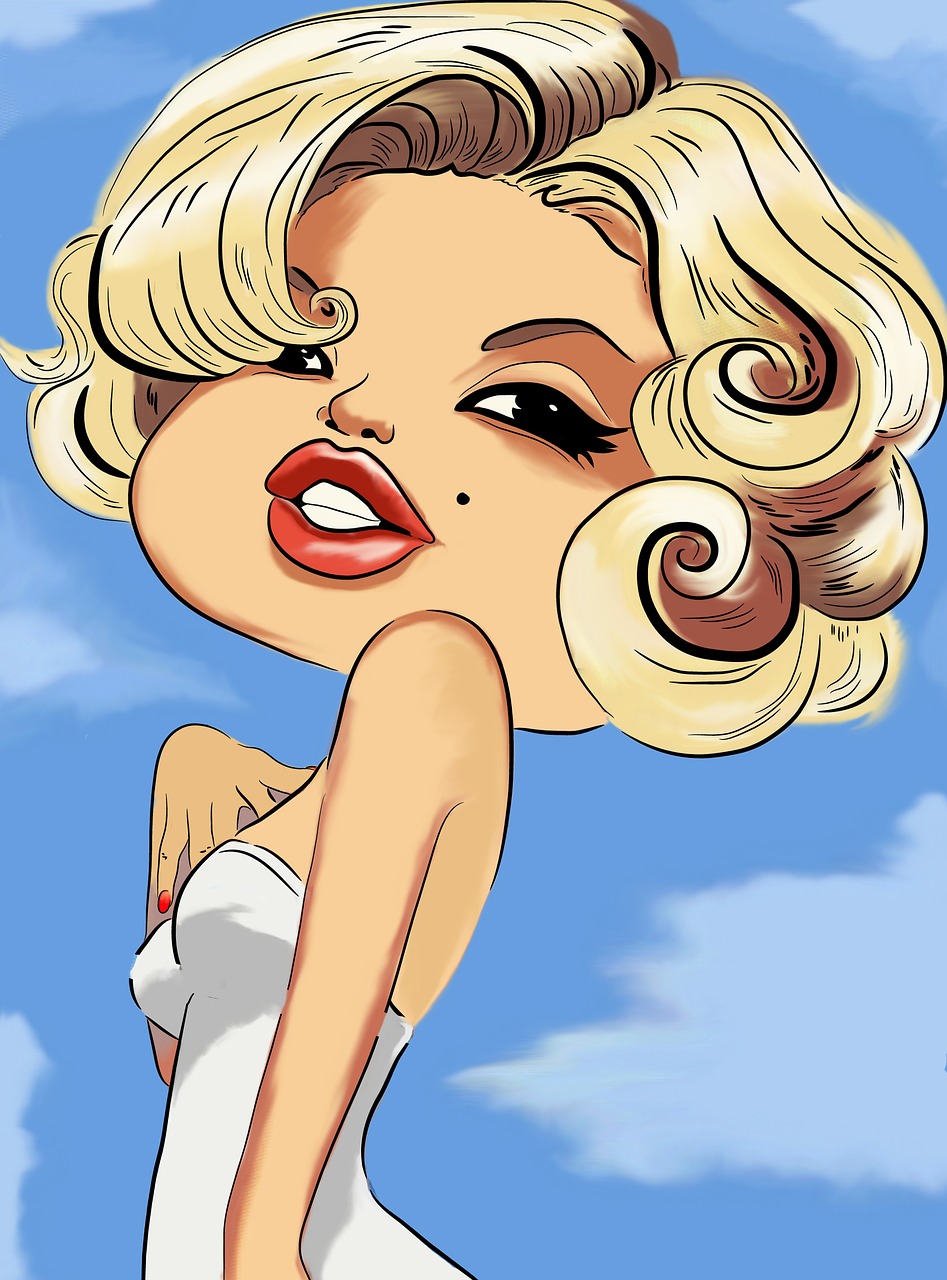 Marilyn Monroe, Animacinis Filmas, Grafika, Komiksas, Juokinga, Mergaitė, Piešimas, Nemokamos Nuotraukos,  Nemokama Licenzija