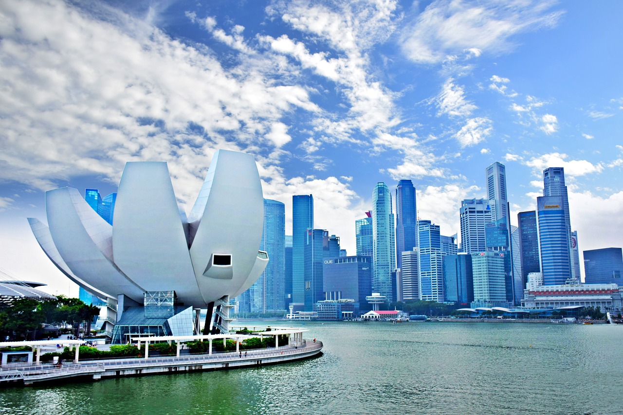 Marina Bay, Singapūras, Ao, Miestas, Dangoraižis, Moderni Architektūra, Meno Ir Mokslo Muziejus, Nemokamos Nuotraukos,  Nemokama Licenzija