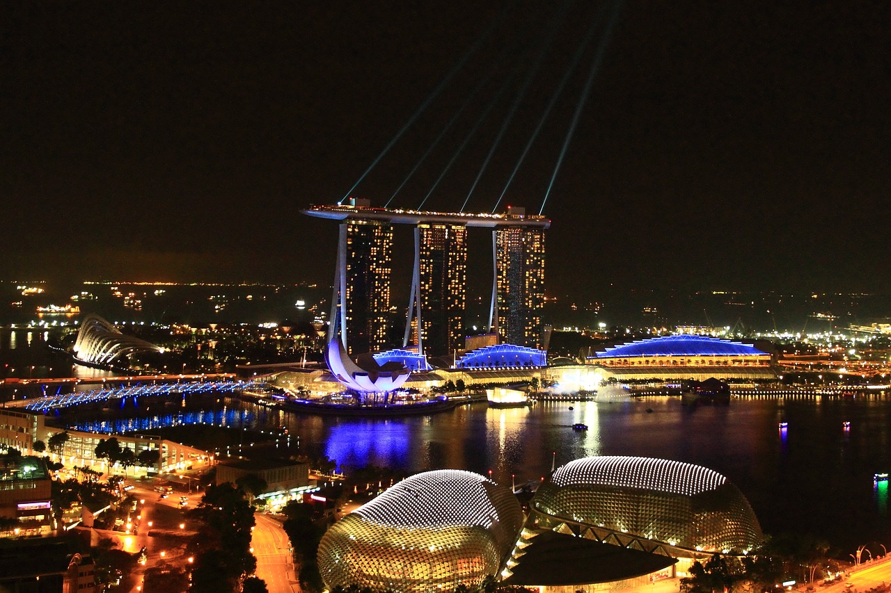 Marina Bay Smėliai, Singapūras, Naktinis Vaizdas, Nemokamos Nuotraukos,  Nemokama Licenzija