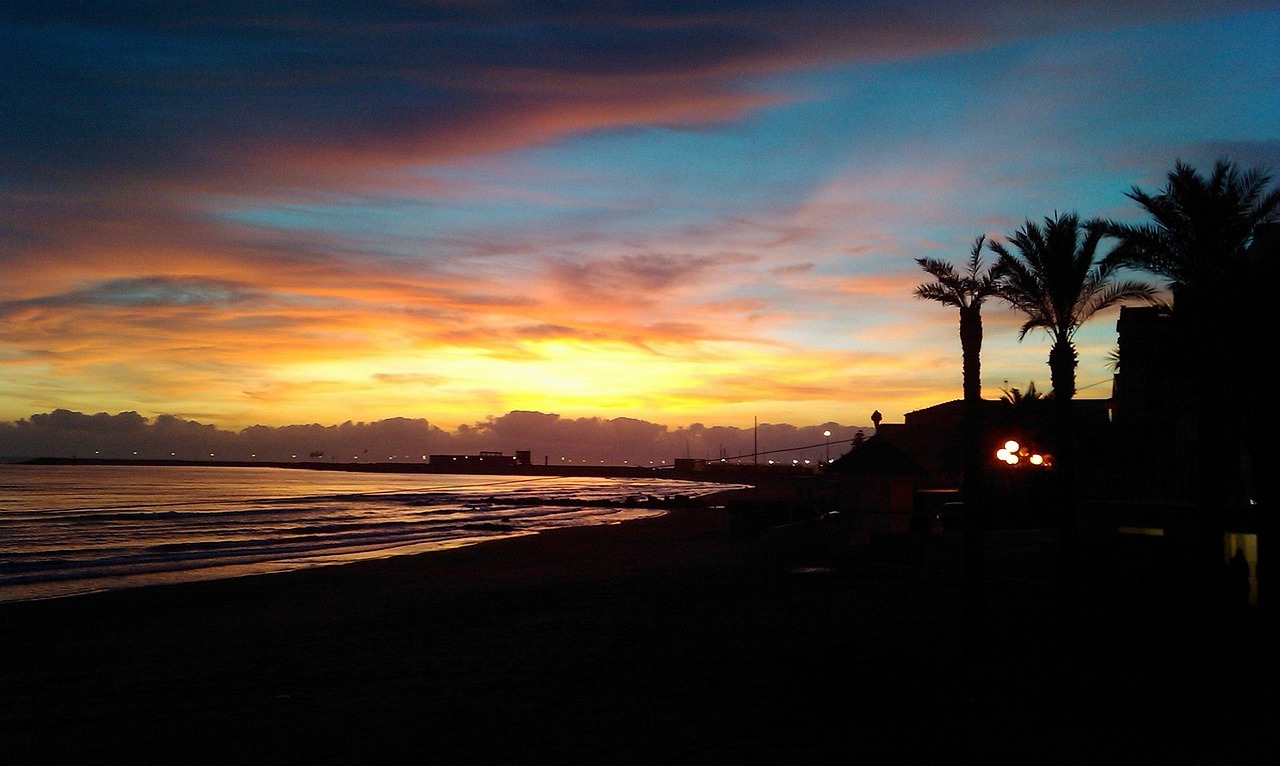 Marina Di Ragusa, Saulėlydis, Vakaras, Dusk, Twilight, Kraštovaizdis, Kranto, Uostas, Dangus, Spalvinga