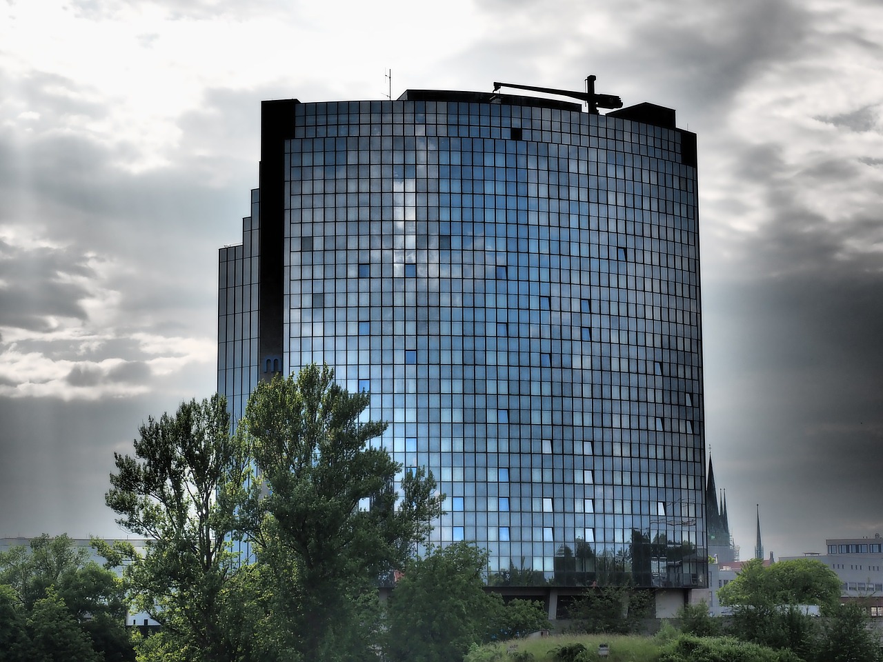 Jūrų Viešbutis, Stiklas, Dangoraižis, Architektūra, Viešbutis, Jūrų, Fasadas, Langas, Hdr, Ulm