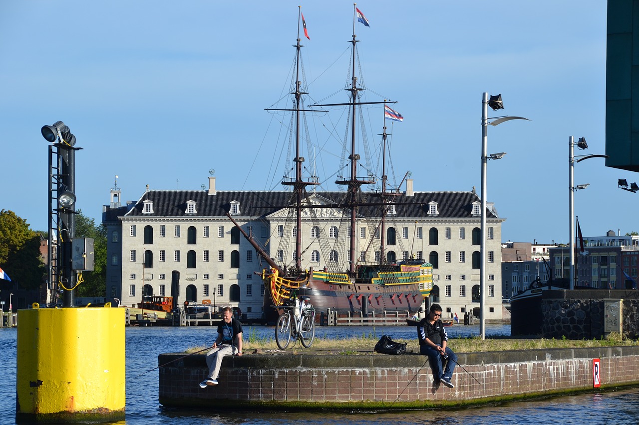 Jūrų Muziejus Amsterdam, Amsterdamas, Amsterdamo Kanalai, Nyderlandai, Nemokamos Nuotraukos,  Nemokama Licenzija