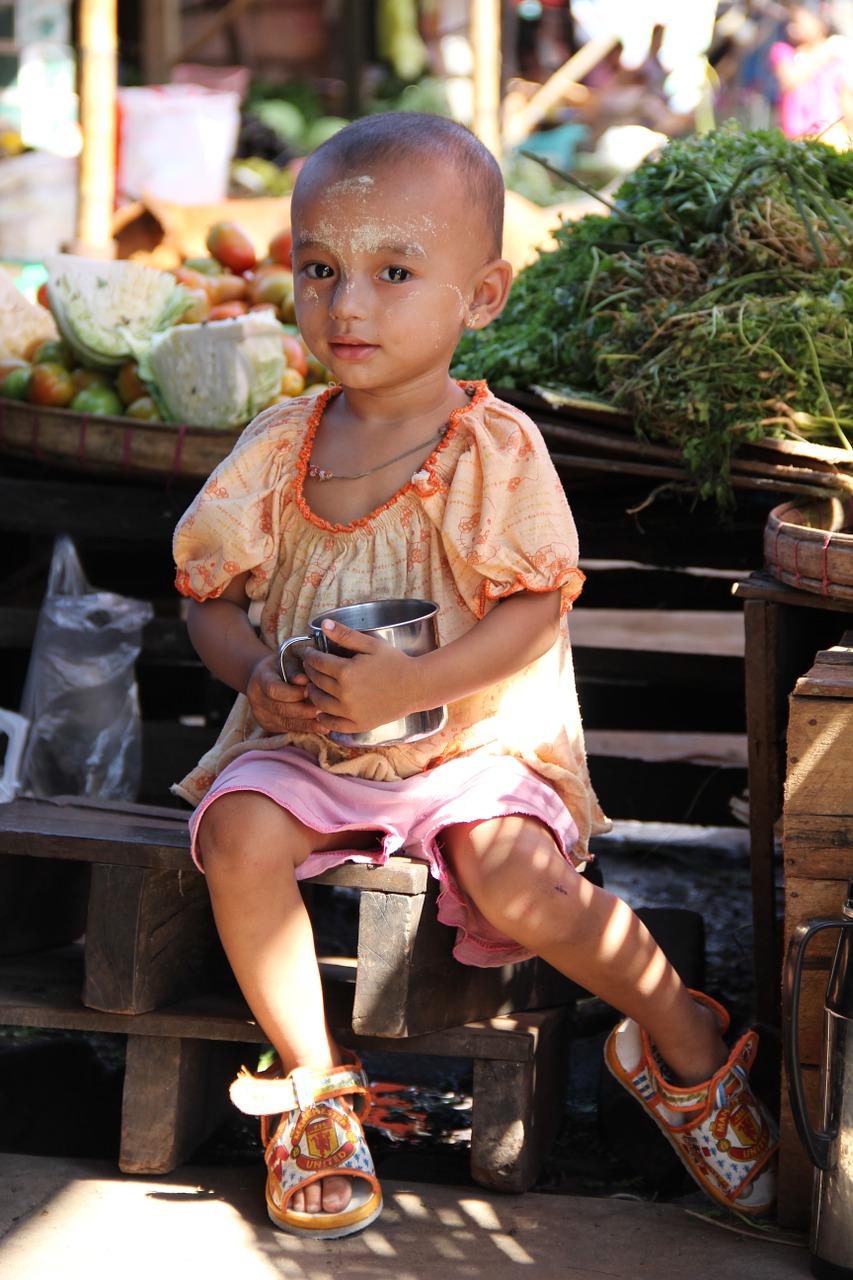 Turgus, Mianmaras, Burma, Prekystalis, Prieskonių Rinka, Vaikas, Nemokamos Nuotraukos,  Nemokama Licenzija