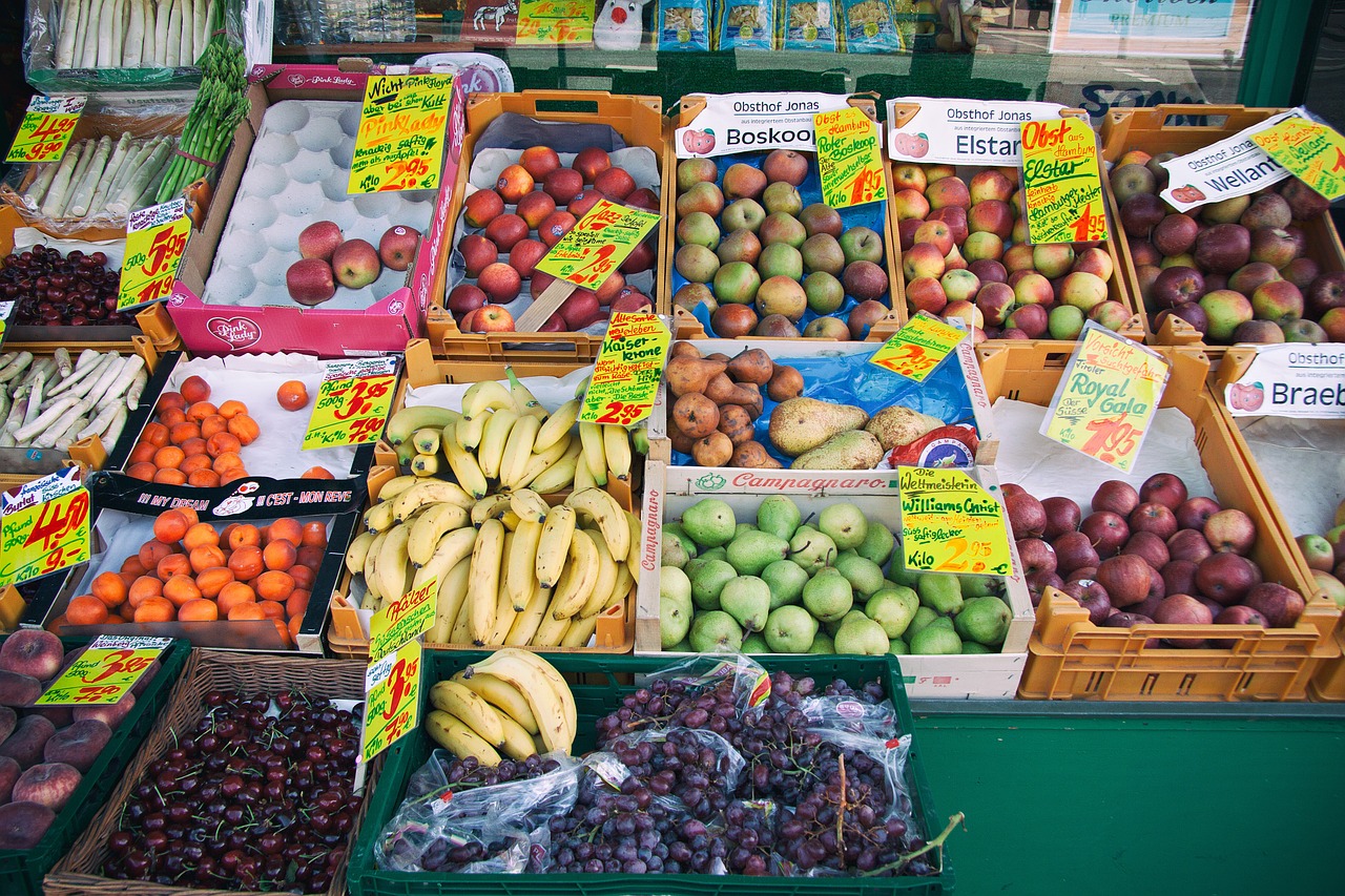 Turgus,  Vaisiai,  Stovėti,  Stalas,  Šviežias,  Sveikas,  Ekologiškas,  Maistas,  Natūralus,  Mityba