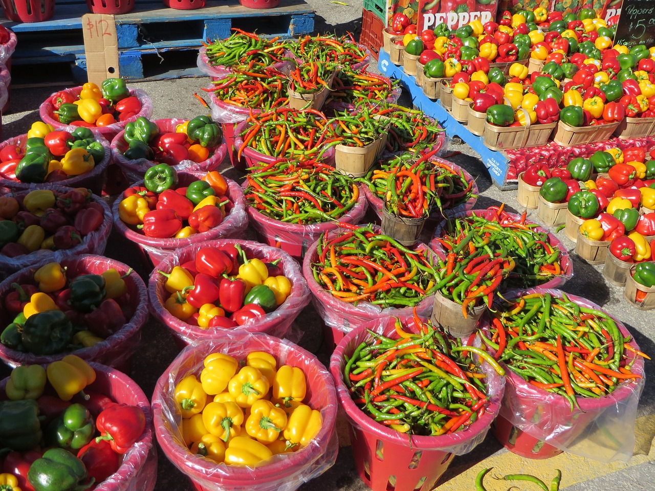 Turgus, Daržovių, Paprika, Nemokamos Nuotraukos,  Nemokama Licenzija