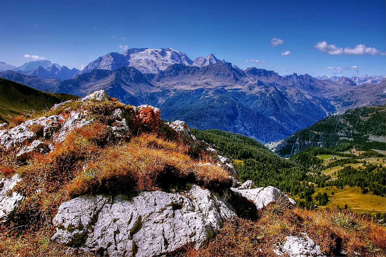Marmolada, Dolomitai, Italy, Kalnai, South Tyrol, Alpių, Debesys, Vaizdas, Gamta, Rokas