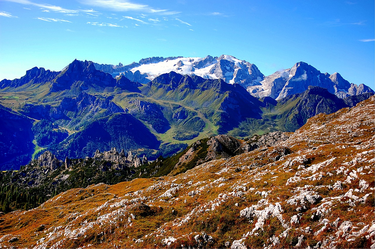 Marmolada, Dolomitai, Italy, Kalnai, Alpių, South Tyrol, Debesys, Vaizdas, Gamta, Rokas