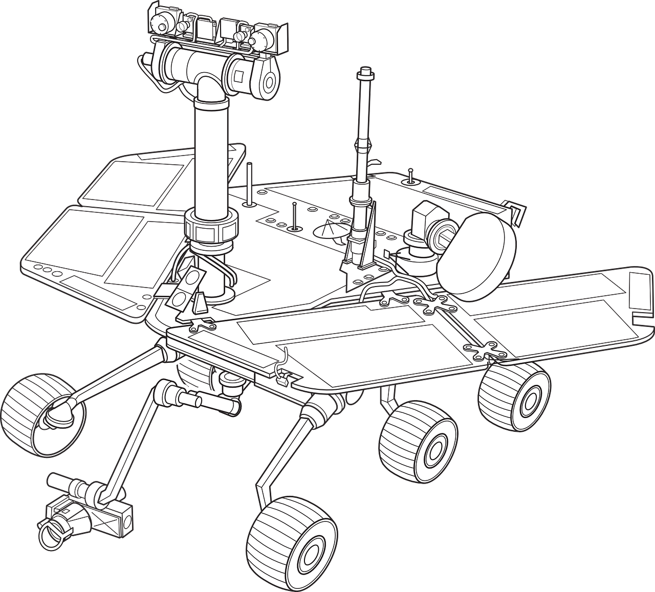 Marsas, Roveris, Tyrinėjimas, Erdvė, Transporto Priemonė, Robotas, Technologija, Marsietis, Nemokama Vektorinė Grafika, Nemokamos Nuotraukos