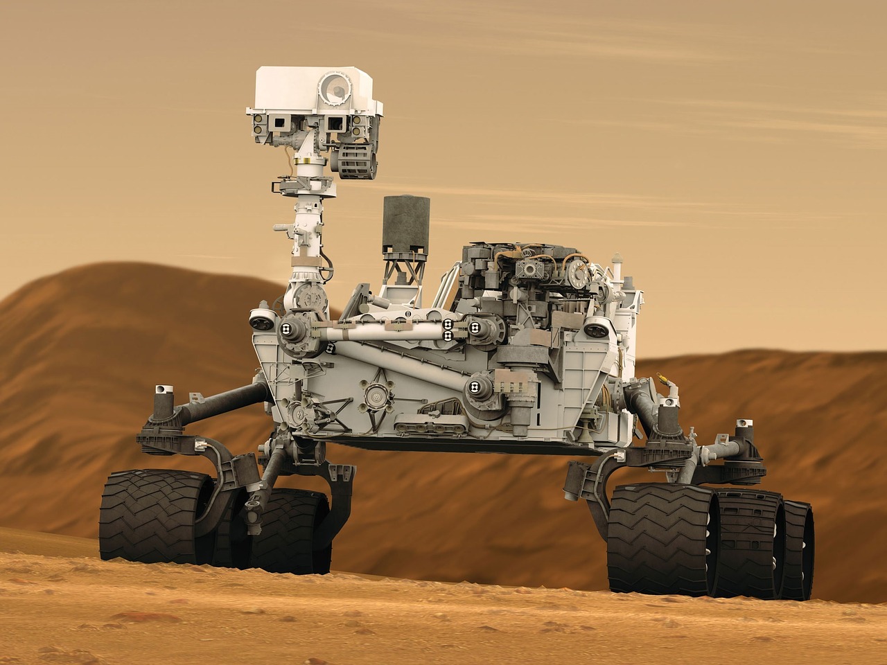 Mars Roveris, Smalsumas, Kosmoso Kelionės, Robotas, Technologija, Kosmosas, Marso Paviršius, Mokslas, Nasa, Nuotoliniu Būdu Valdoma