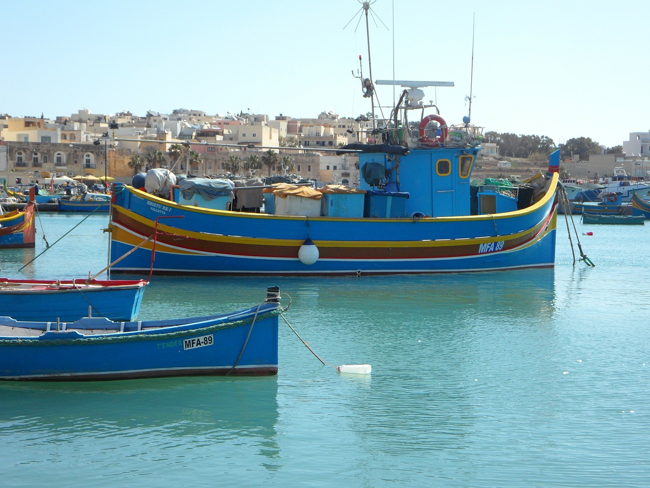 Marsaxlokk, Uostas, Malta, Valtys, Žvejybos Laivai, Žvejyba, Jūra, Viduržemio Jūros, Pjaustytuvas, Nemokamos Nuotraukos