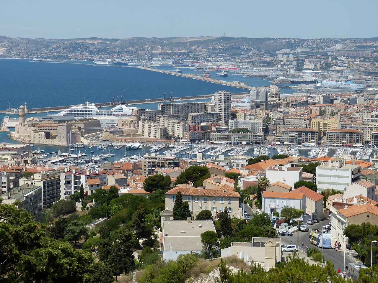 Marseille, France, Į Pietus Nuo Prancūzijos, Viduržemio Jūros, Promenada, Perspektyva, Vaizdas, Uostas, Jūra, Nemokamos Nuotraukos