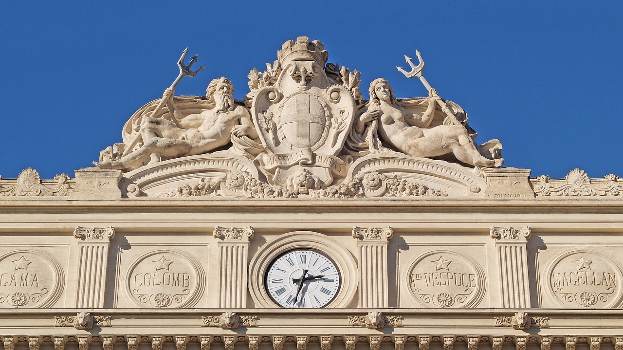 Marseille, Prekybos Rūmai, Statula, Neptūnas, Architektūra, Canebiere, France, Nemokamos Nuotraukos,  Nemokama Licenzija