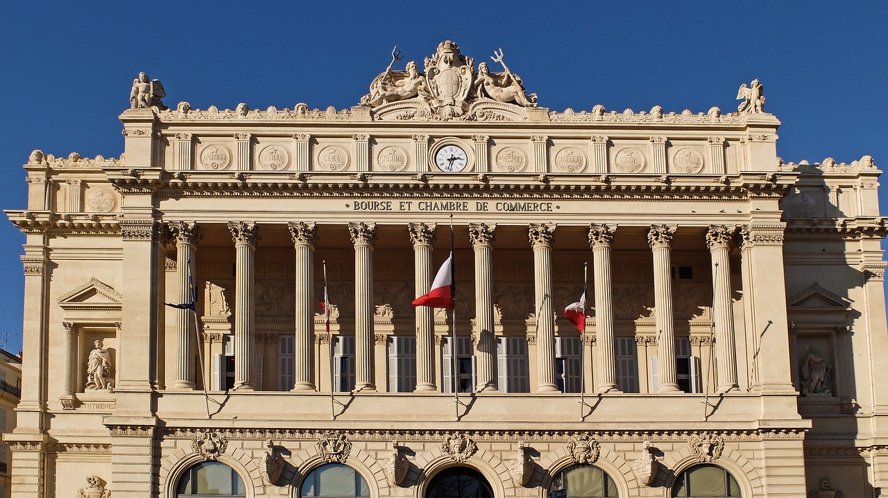 Marseille, Prekybos Rūmai, Vėliava, Stulpeliai, Birža, Architektūra, Canebiere, France, Nemokamos Nuotraukos,  Nemokama Licenzija