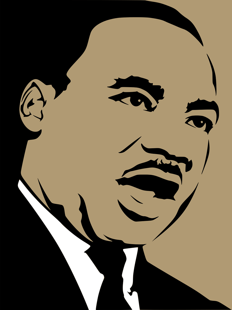Martinas Liuteris Kingas, Juodi, Usa, Amerikietis, Laisvė, Portretas, Vyras, Veidas, Nemokama Vektorinė Grafika, Nemokamos Nuotraukos