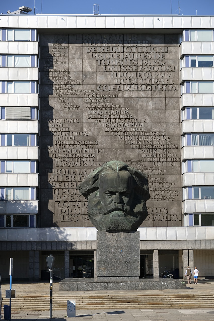 Marx, Karl, Komunizmas, Istoriškai, Paminklas, Propaganda, Skulptūra, Statula, Chemnitz, Saksonija