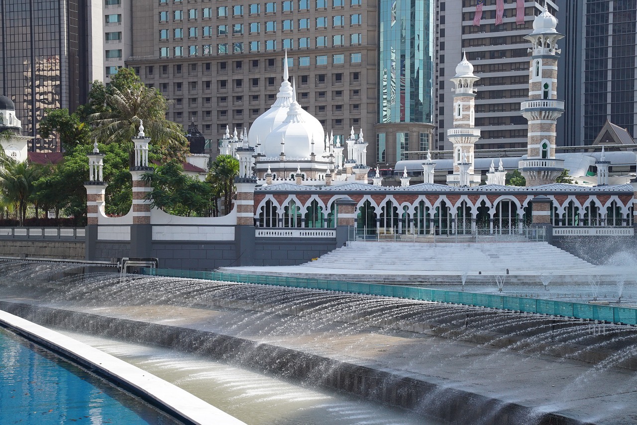 Masjid Jamek Mečetė, Vandens Ekranas, Gyvenimo Projekto Upė, Purvinas Susiliejimas, Dvi Upės, Istorinis, Kuala Lumpur, Paveldas, Turistinis, Orientyras