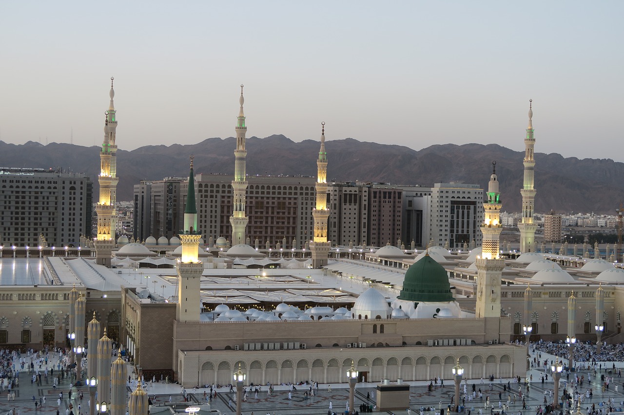 Masjid Nabawi,  Aš Į Mediną,  Medina,  Minaretas,  Hz,  Mohammed,  Islamas,  Religija,  Architektūra,  Miestas