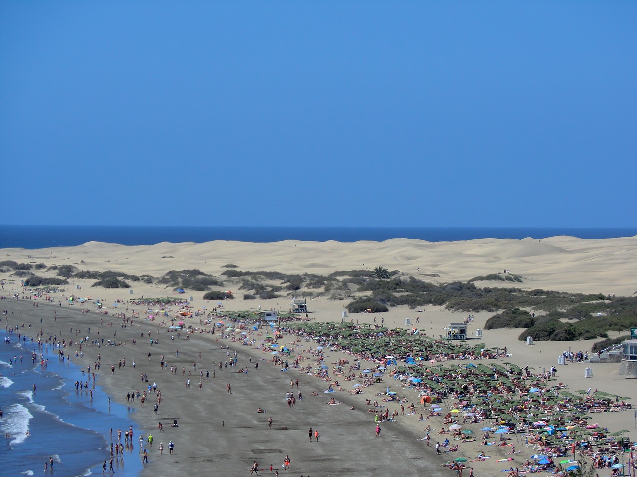 Maspalomas, Papludimys, Kopos, Jūra, Kanarų Salos, Kraštovaizdis, Ispanija, Gran Canaria, Nemokamos Nuotraukos,  Nemokama Licenzija