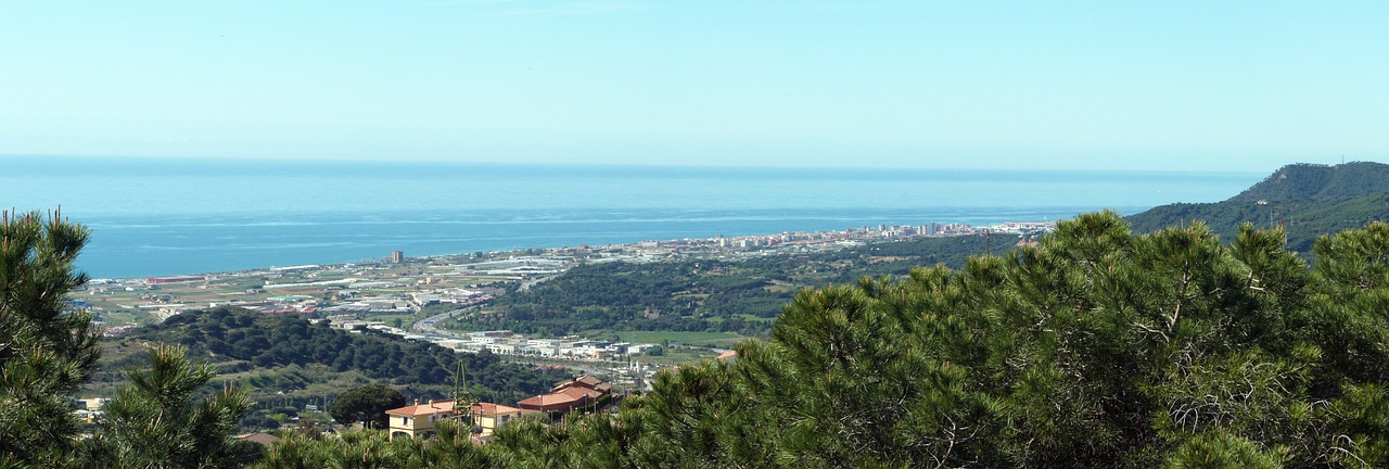 Mataró, Maresme, Katalonija, Jūra, Viduržemio Jūros, Panorama, Mėlynas, Dangus, Papludimys, Horizontas