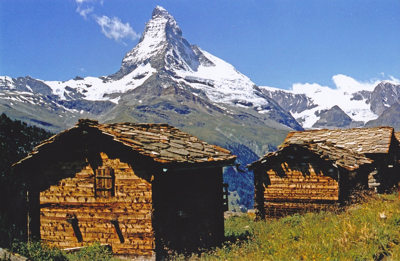 Matterhorn, Kalnas, Zermatt, Alpių, Šveicarija, Valais, Serija 4000, Bergsport, Sniegas, Kraštovaizdis