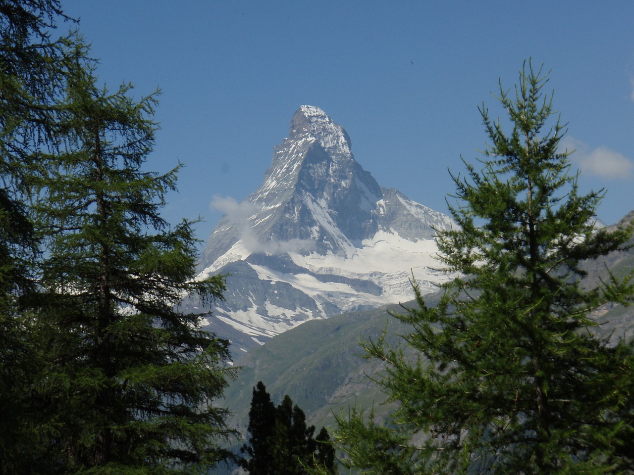 Matterhorn, Valais, Šveicarija, Zermatt, Alpių, Serija 4000, Kalnas, Aukšti Kalnai, Sniegas, Kalnai