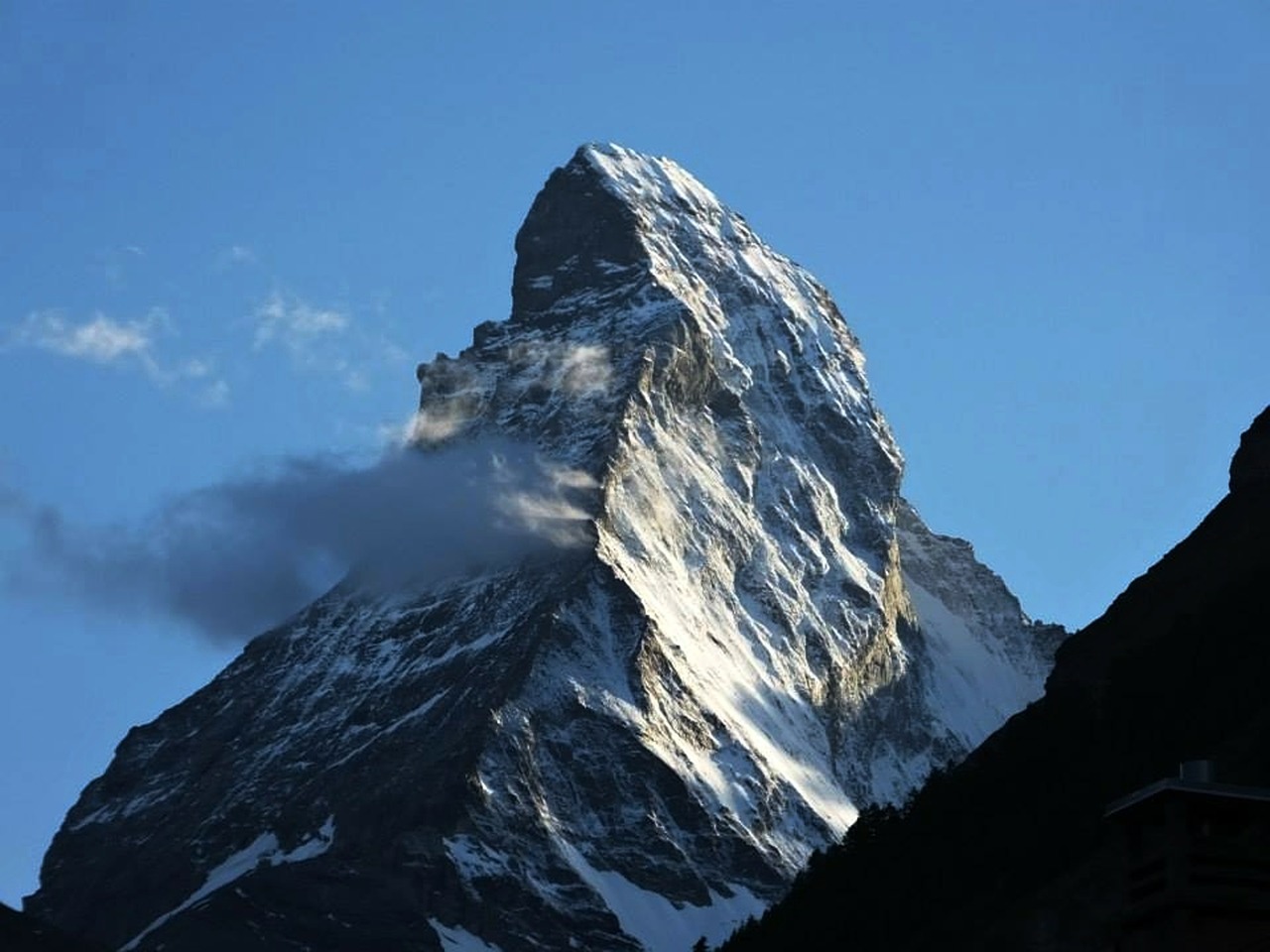 Matterhorn, Zermatt, Kalnai, Alpių, Šveicarija, Sniegas, Valais, Aukšti Kalnai, Kraštovaizdis, Serija 4000