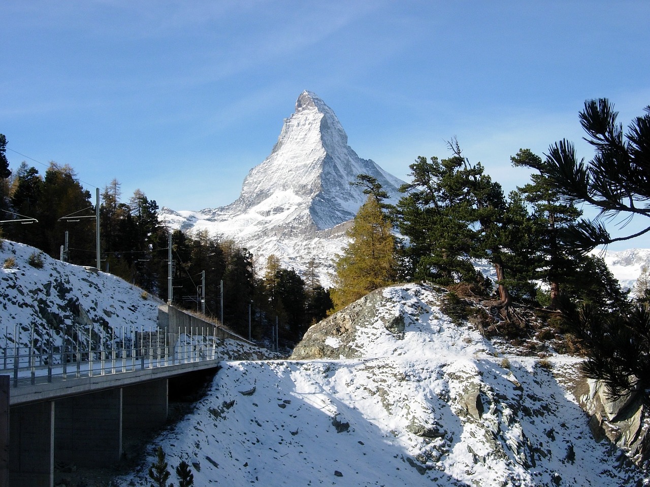 Matterhorn, Kalnai, Serija 4000, Aukšti Kalnai, Šveicarija, Saulėtas, Swiss Alps, Kraštovaizdis, Gamta, Valais