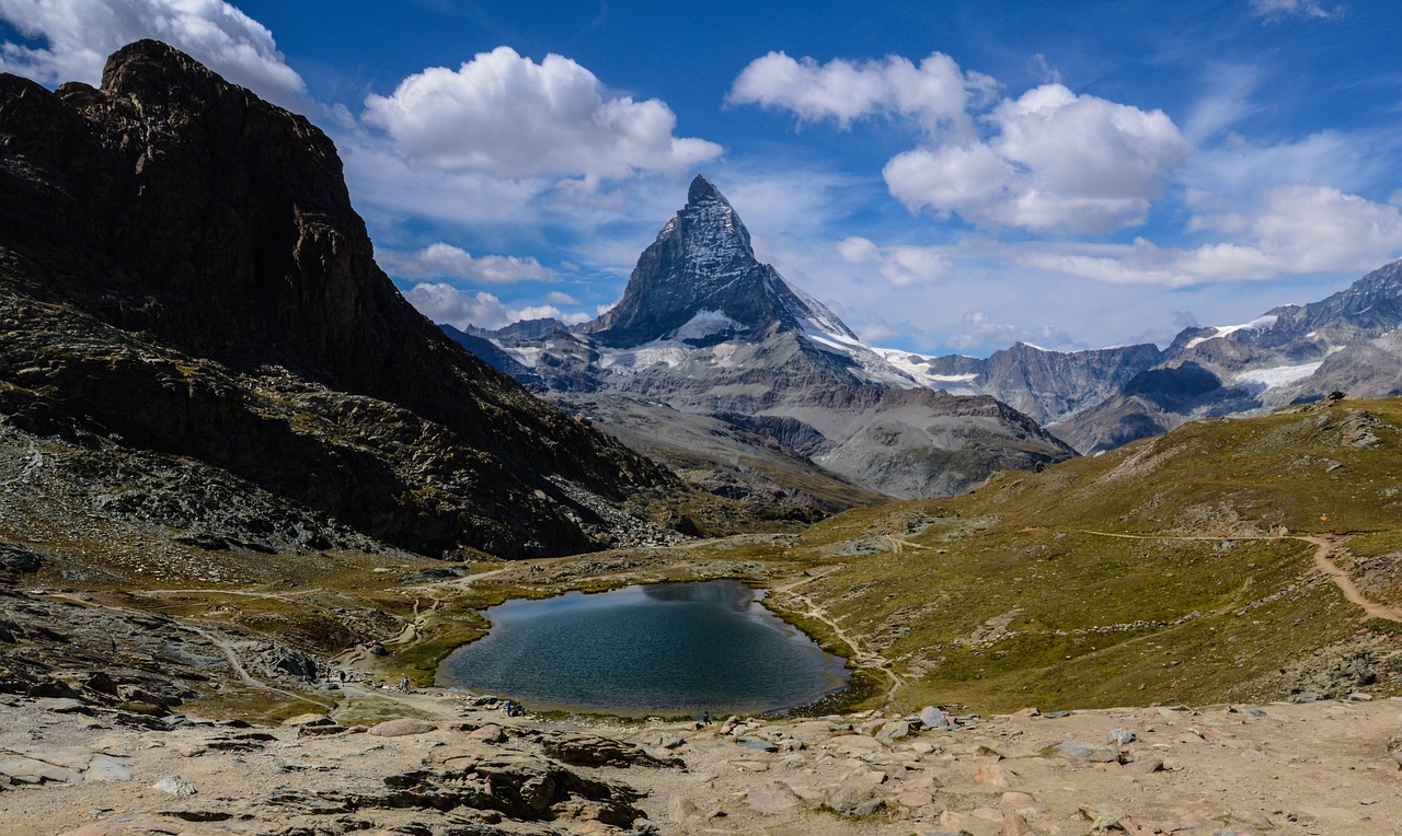 Matterhorn, Kalnai, Alpių, Šveicarija, Valais, Kraštovaizdis, Alpinizmas, Serija 4000, Gamta, Swiss Alps