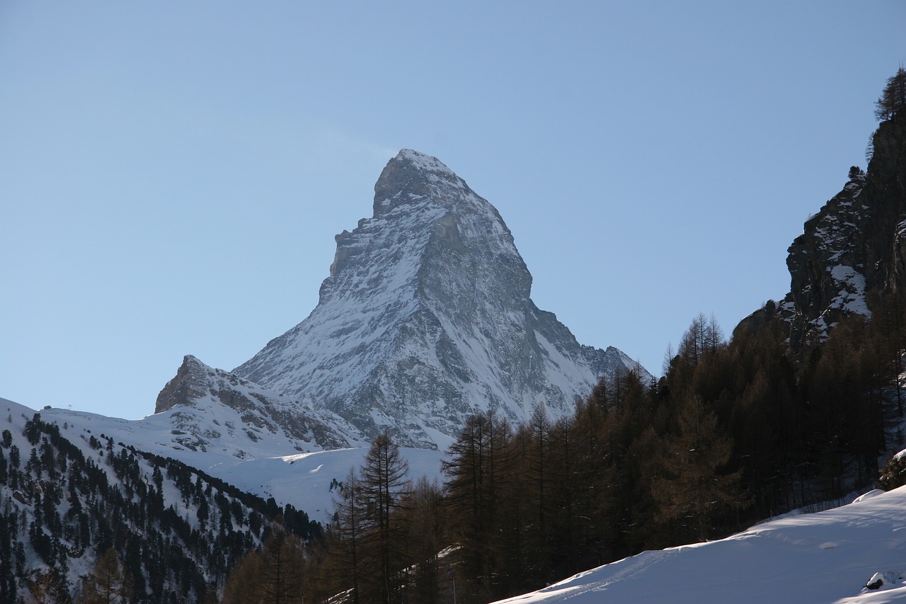 Matterhorn, Žiema, Kalnas, Zermatt, Šveicarija, Nemokamos Nuotraukos,  Nemokama Licenzija