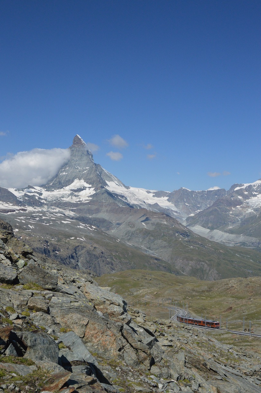 Matterhorn,  Traukinys,  Gornergrat,  Gornergrat Geležinkelio, Nemokamos Nuotraukos,  Nemokama Licenzija