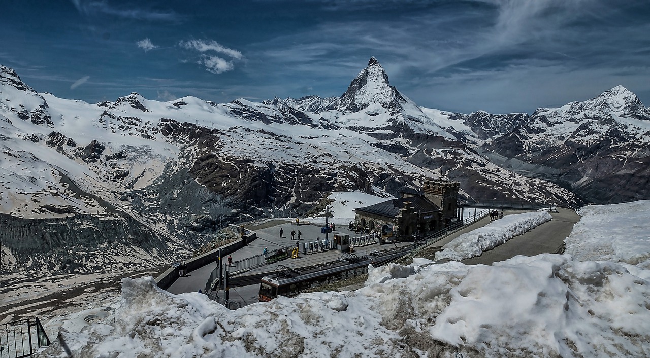 Matterhorn, Europa, Šveicarija, Zermatt, Alpių, Aukštas Alpės, Gornergrat, Stovo Geležinkelis, Nemokamos Nuotraukos,  Nemokama Licenzija