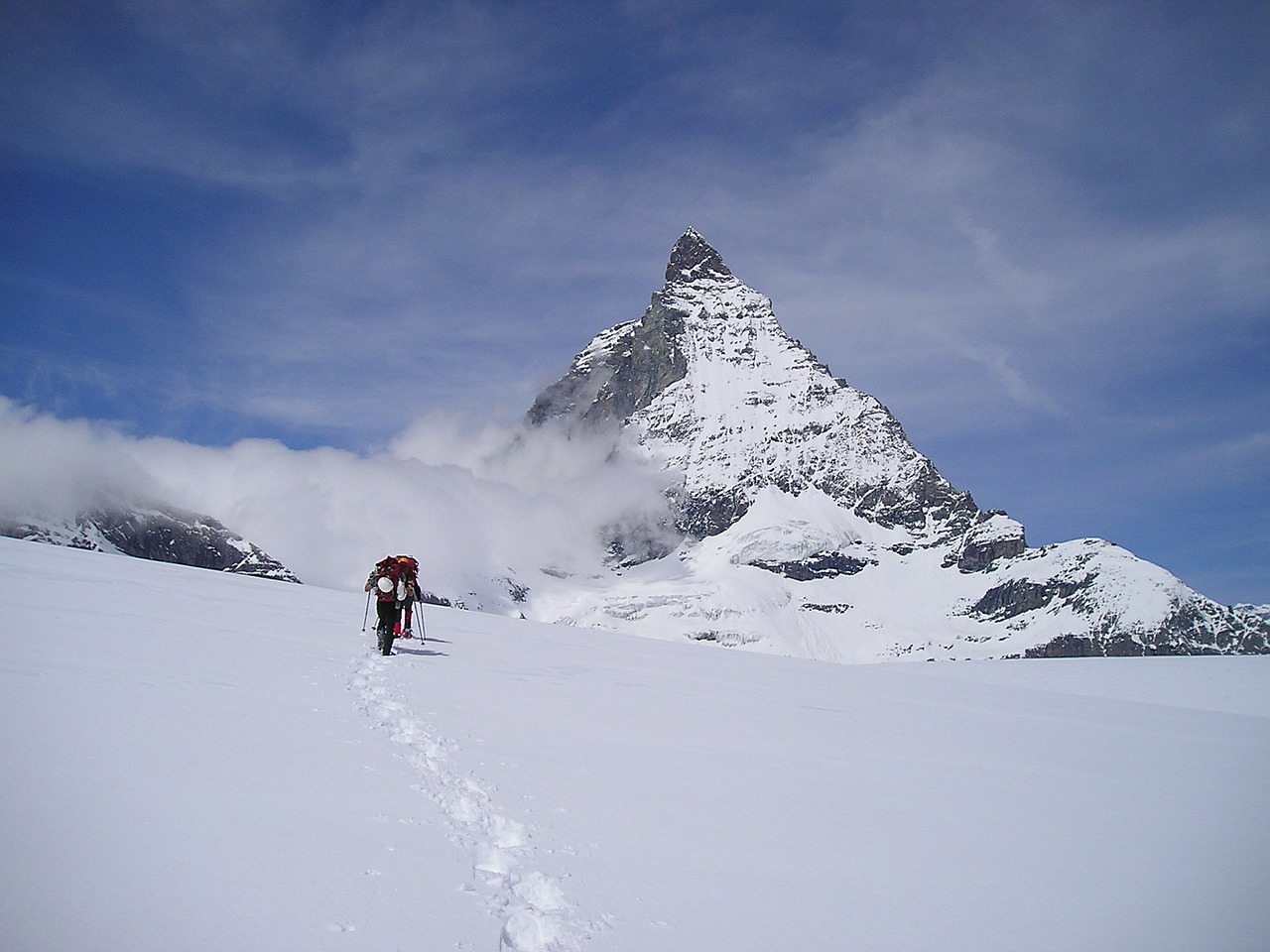 Matterhorn, Zermatt, Kalnai, Alpių, Šveicarija, Sniegas, Sniego Batai, Snieglentynių Kelionė, Nemokamos Nuotraukos,  Nemokama Licenzija