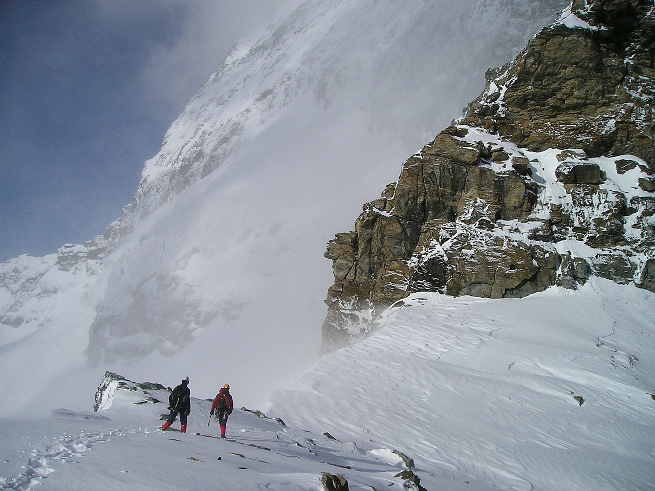 Matterhorn, Hörnligrat, Zermatt, Kalnai, Alpių, Šveicarija, Sniego Danga, Sniegas, Alpinizmas, Lipti