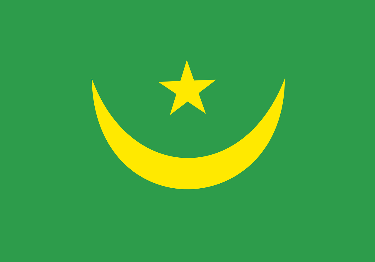Mauritanija, Vėliava, Nacionalinis, Šalis, Simbolis, Mauritanijos, Ženklas, Tauta, Ženminbi, Nemokama Vektorinė Grafika