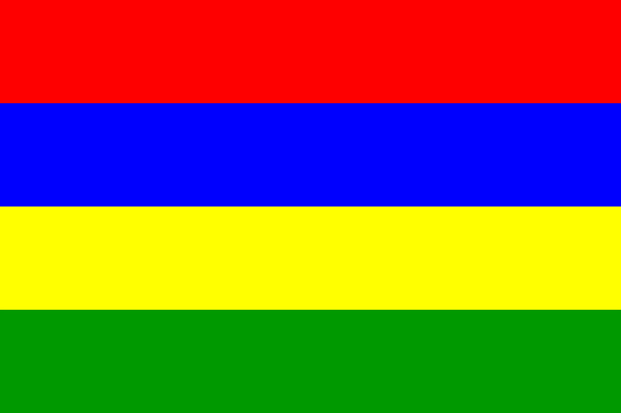 Mauricijus, Vėliava, Nacionalinis, Simbolis, Šalis, Les Quatre Bandes, Keturios Juostelės, Raudona, Mėlynas, Geltona