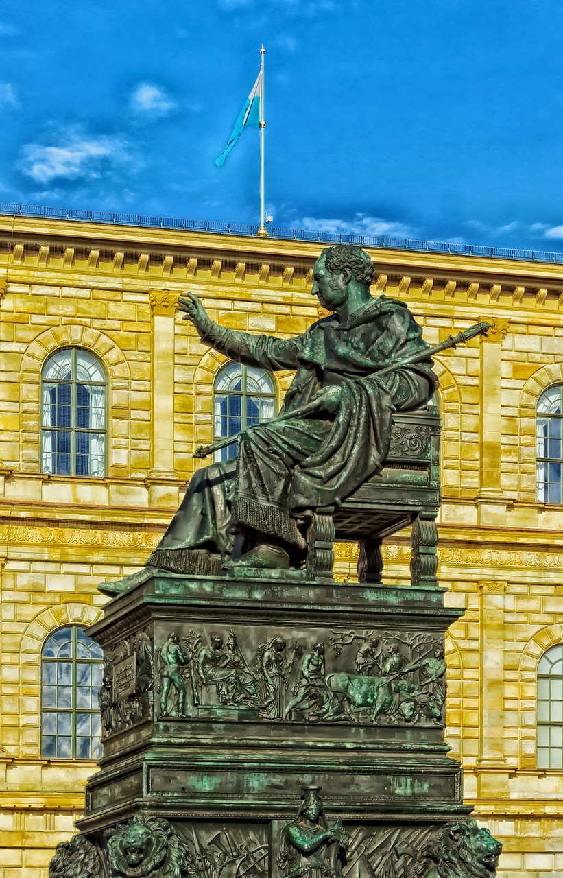 Maximilian I, Juozapas Bavarijos, Statula, Paminklas, Skulptūra, Meno Kūriniai, Meno, Munich, Vokietija, Hdr