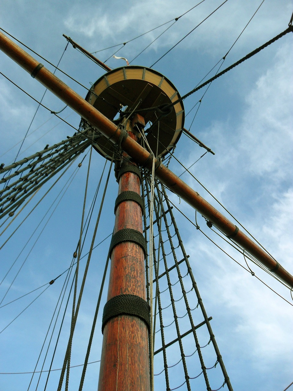 Mayflower, Stiebas, Laivas, Burlaivis, Varnos Lizdas, Jūrų, Piligrimai, Istorinis, Dangus, Takelažas